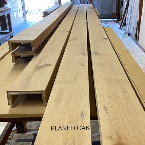 White Oak Engineered Box Beams Planed and Sanded